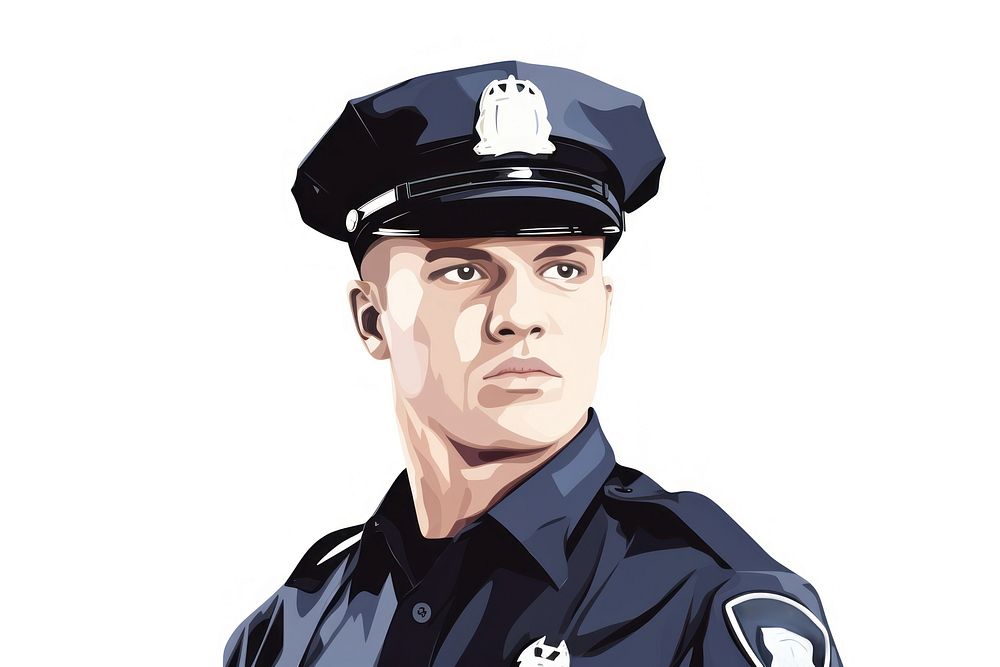 Officer portrait adult police officer. AI generated Image by rawpixel.