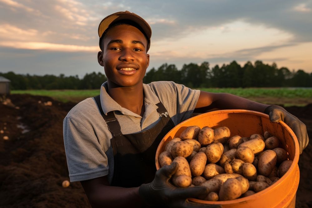 Harvesting vegetable portrait organic. 