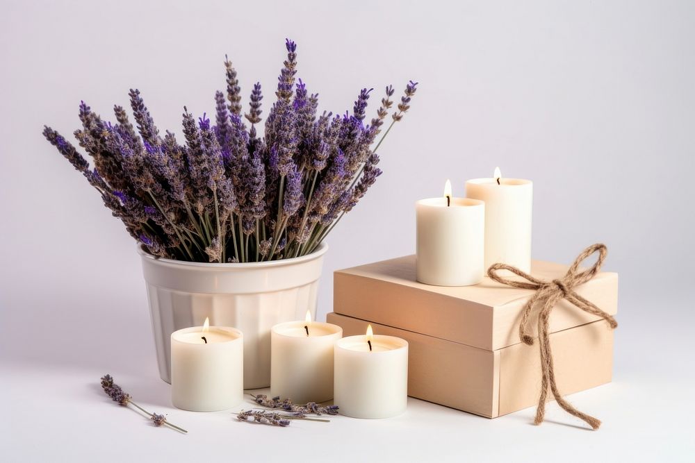 Lavender candle flower plant. AI generated Image by rawpixel.