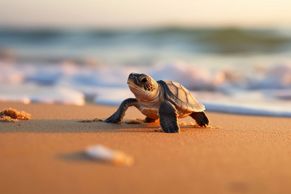 Animal sea outdoors reptile. AI generated Image by rawpixel.