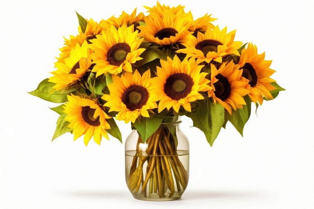 Sunflower plant vase jar. AI generated Image by rawpixel.