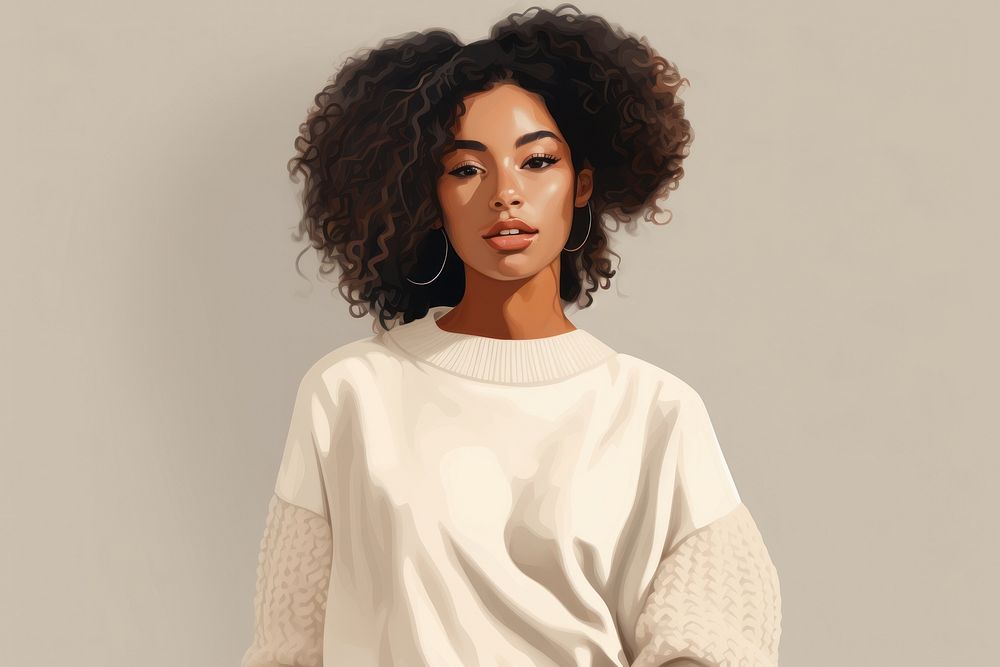 Sweater fashion portrait sleeve. AI generated Image by rawpixel.