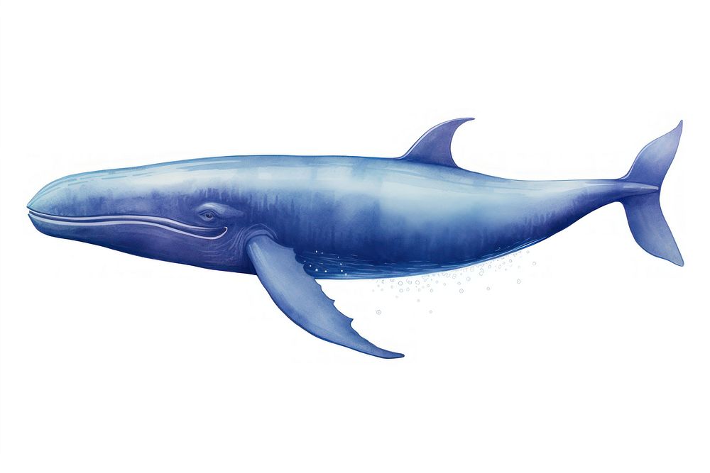 Whale animal mammal, digital paint illustration. AI generated image