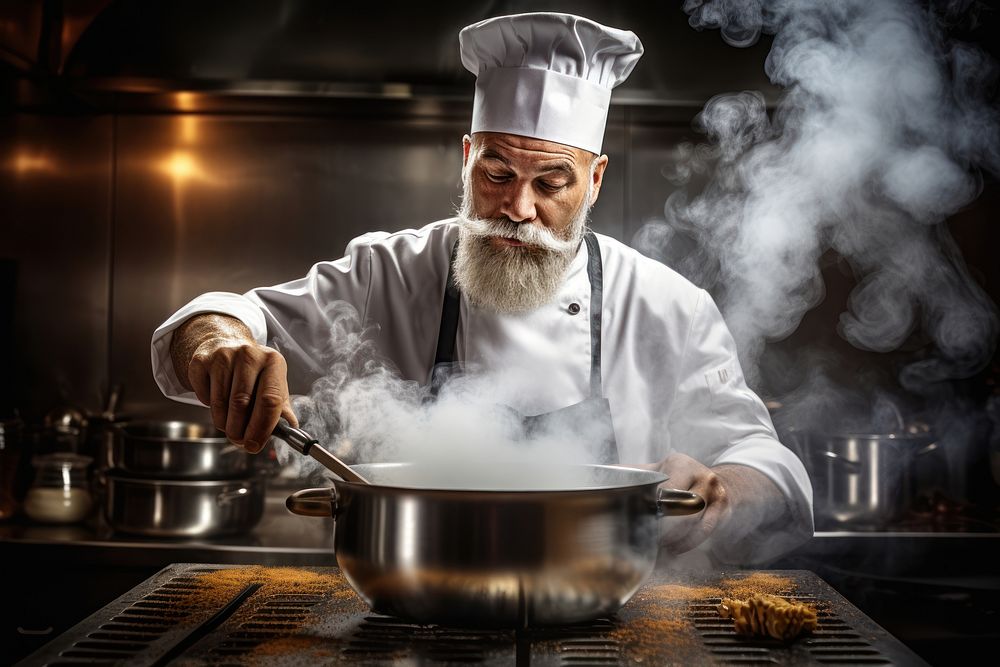 Cooking chef adult food. AI generated Image by rawpixel.