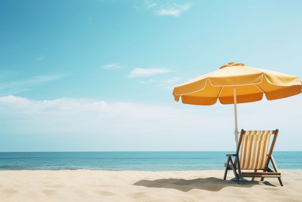 Summer beach furniture outdoors. AI generated Image by rawpixel.