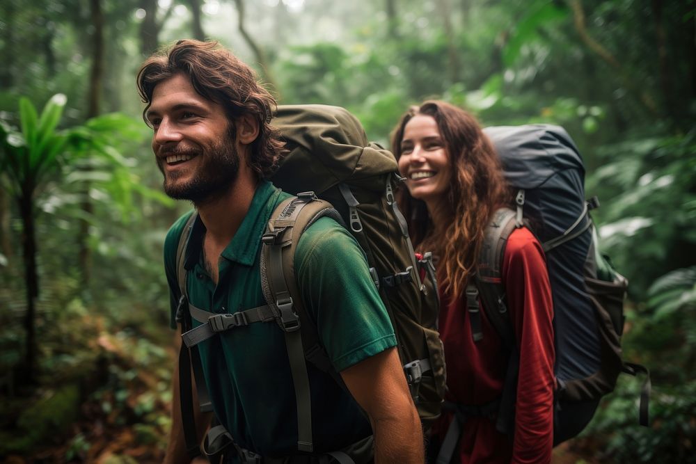 Adventure backpack outdoors hiking. AI generated Image by rawpixel.