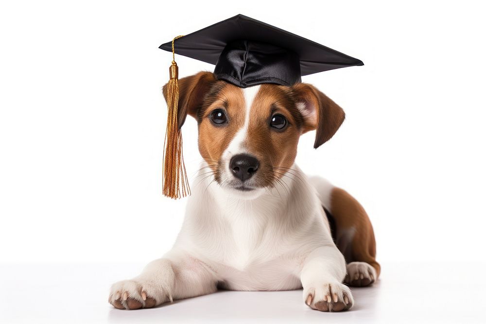Graduation animal mammal puppy. AI generated Image by rawpixel.
