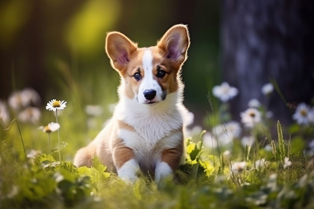 Outdoors puppy animal mammal. AI generated Image by rawpixel.