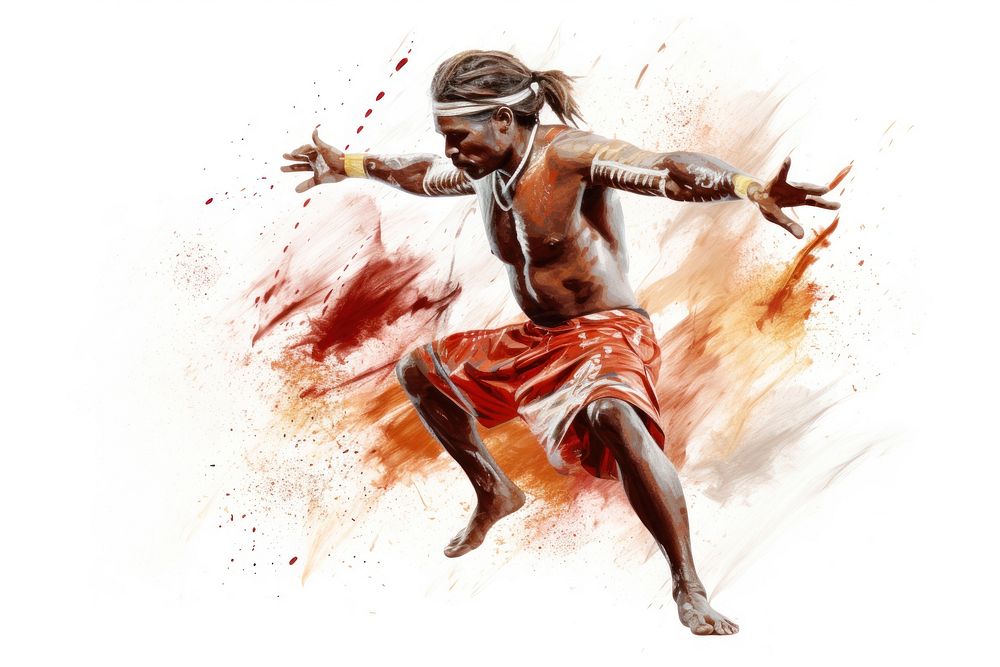 Aboriginal adult paint dance. AI generated Image by rawpixel.
