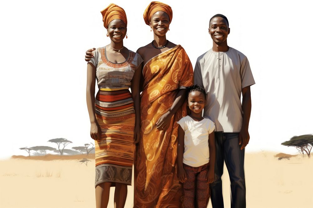 African family portrait outdoors adult. AI generated Image by rawpixel.