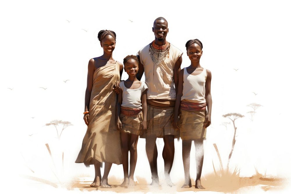 African family portrait adult togetherness. AI generated Image by rawpixel.