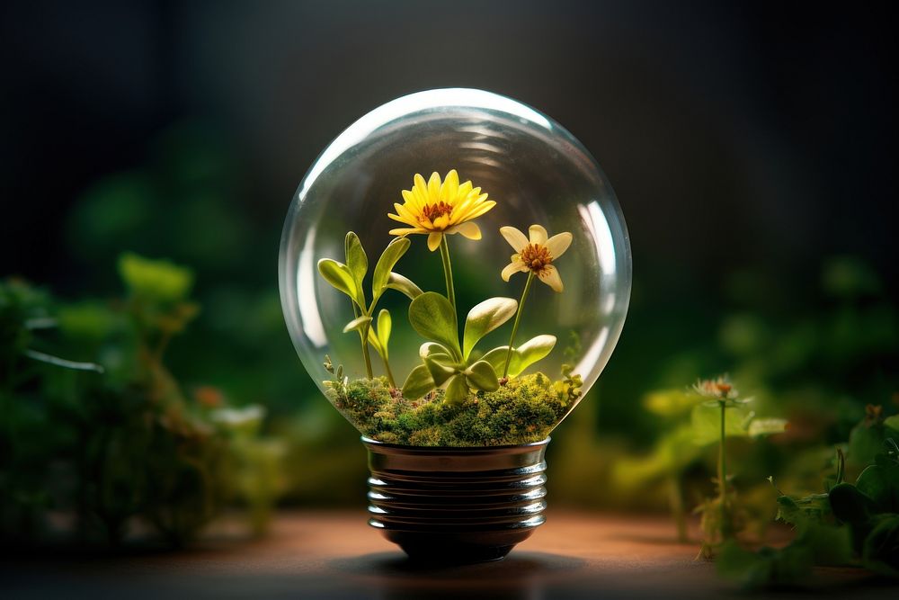 Lightbulb flower sphere plant. 