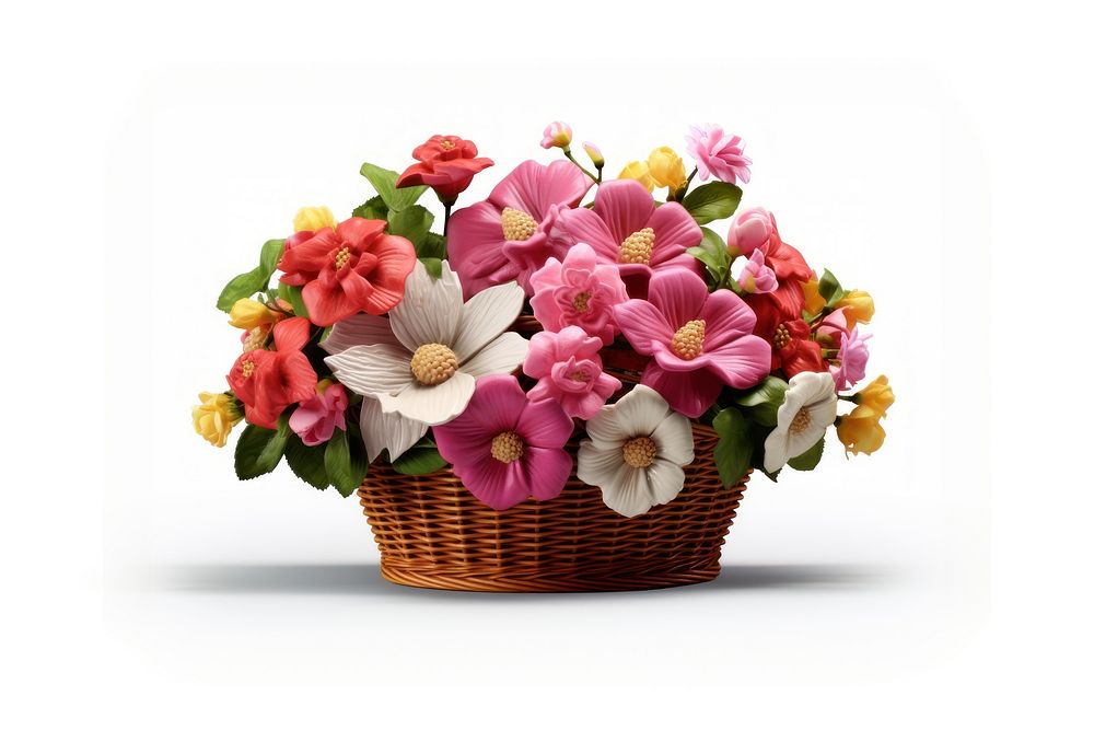 Basket flower wicker plant. AI generated Image by rawpixel.