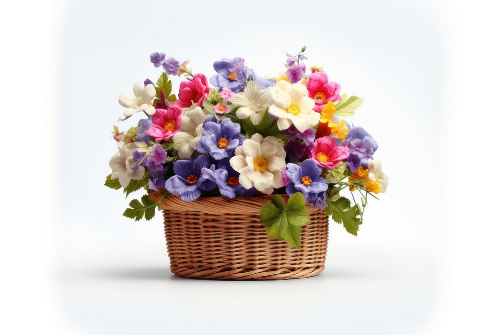 Basket flower wicker plant. AI generated Image by rawpixel.