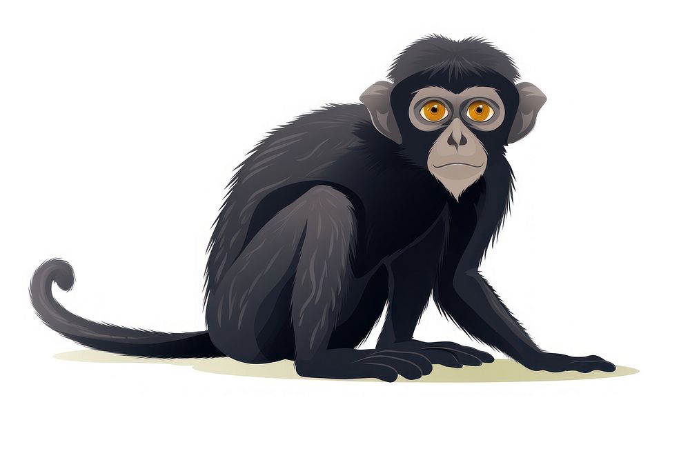 Spider monkey wildlife animal mammal. AI generated Image by rawpixel.