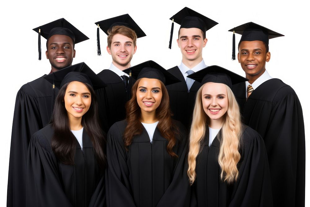 Graduation student adult white background. AI generated Image by rawpixel.