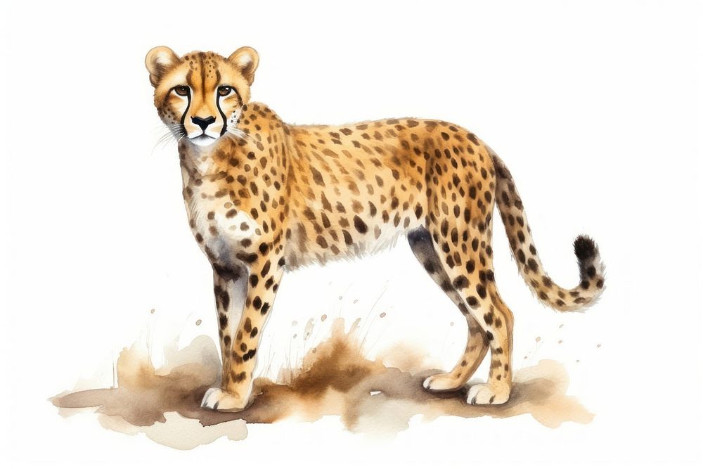 Cheetah wildlife animal mammal. AI generated Image by rawpixel.