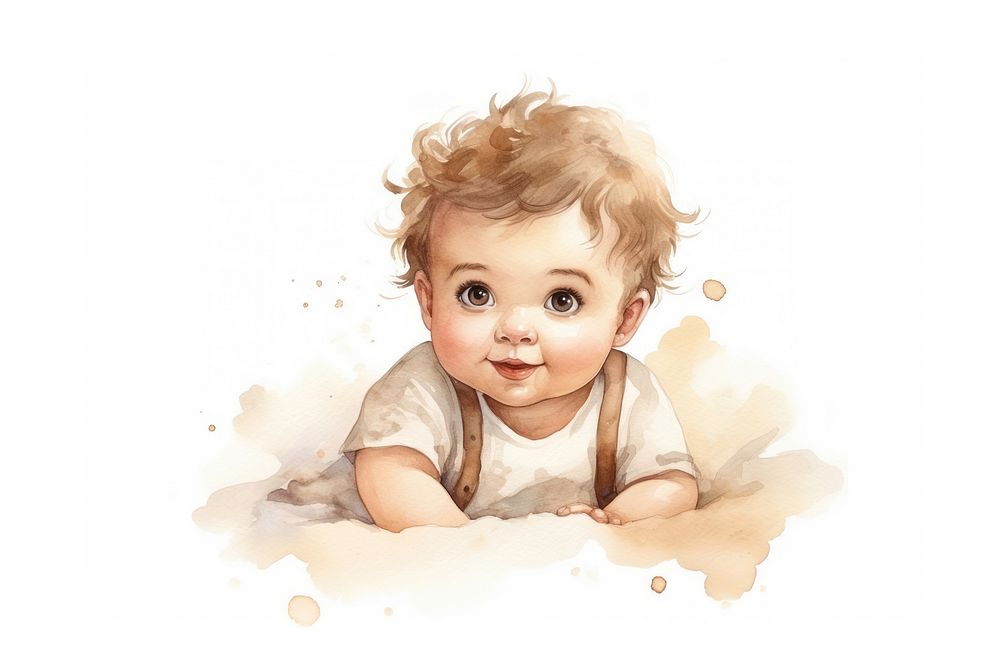 Baby crawling portrait photography. AI generated Image by rawpixel.