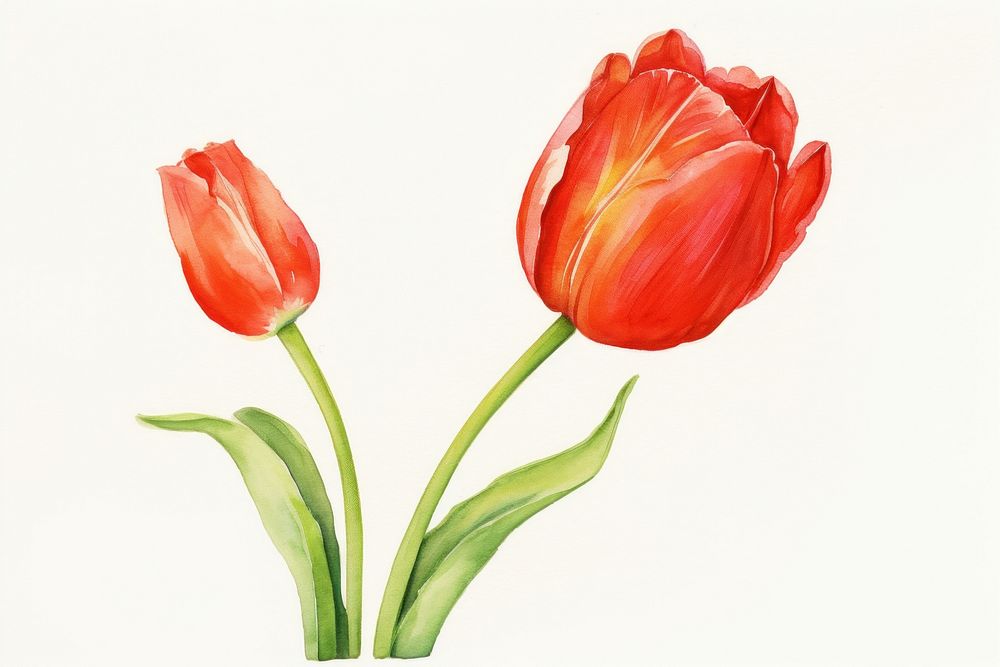 Tulip flower plant inflorescence. AI generated Image by rawpixel.