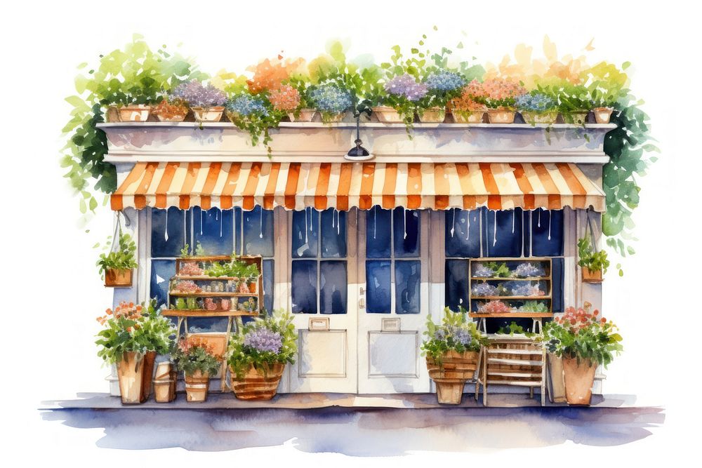 Outdoors flower plant shop. 