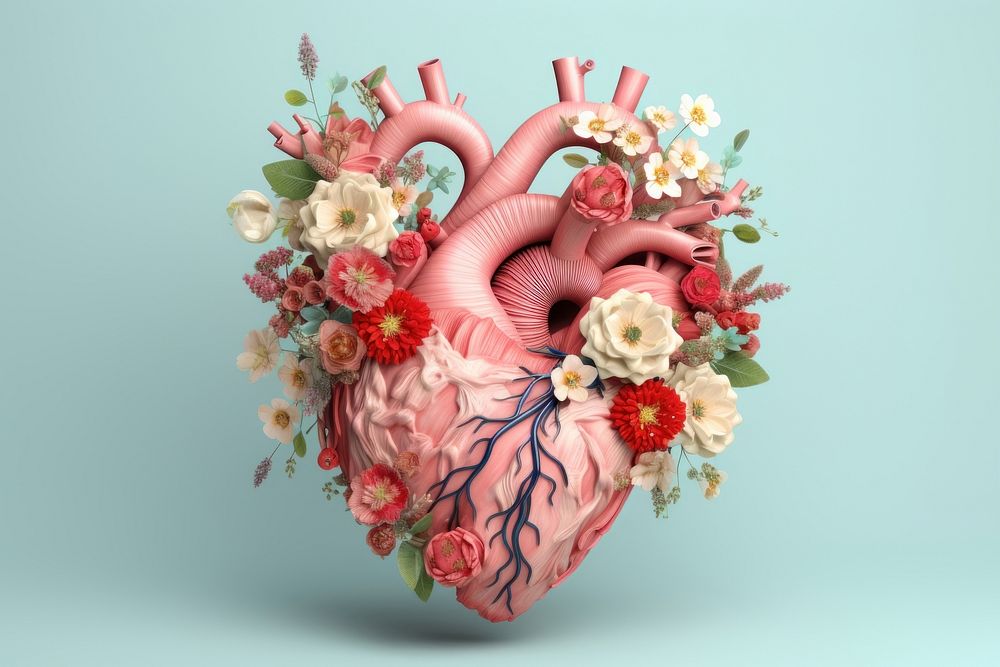 Flower plant heart celebration. AI generated Image by rawpixel.