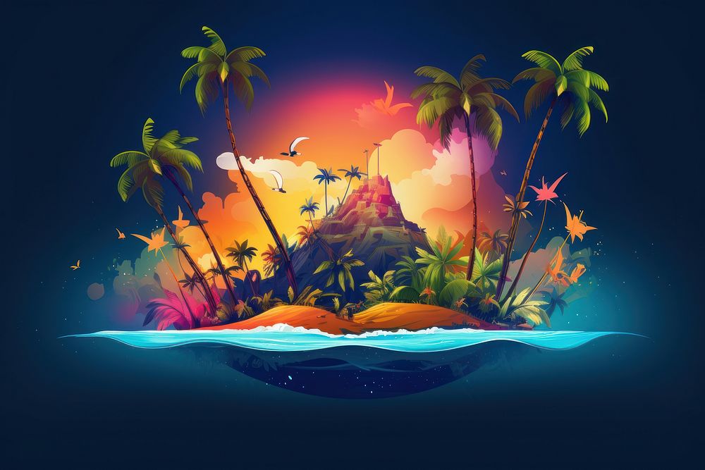 Outdoors tropical nature land. AI generated Image by rawpixel.