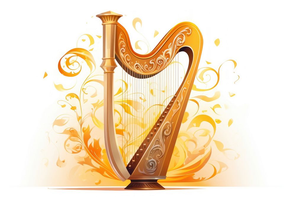 Harp music performance creativity. AI generated Image by rawpixel.
