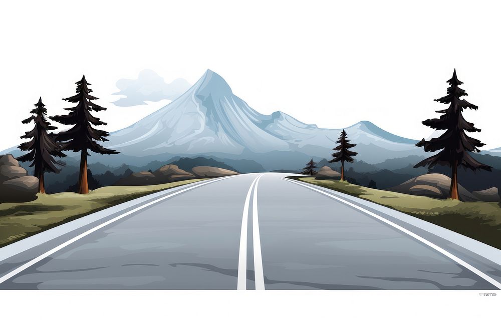 Asphalt road landscape outdoors. AI generated Image by rawpixel.