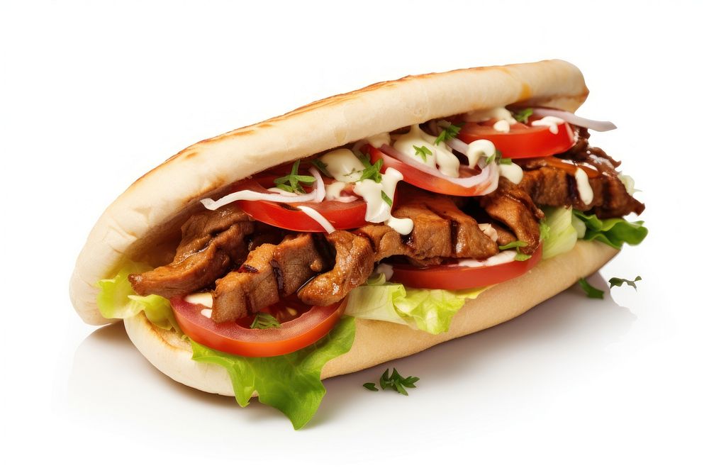Sandwich bread kebab food. AI generated Image by rawpixel.