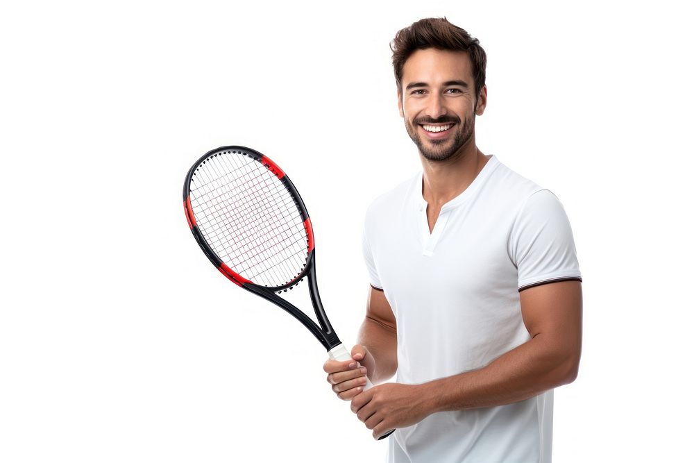 Tennis racket holding sports. 