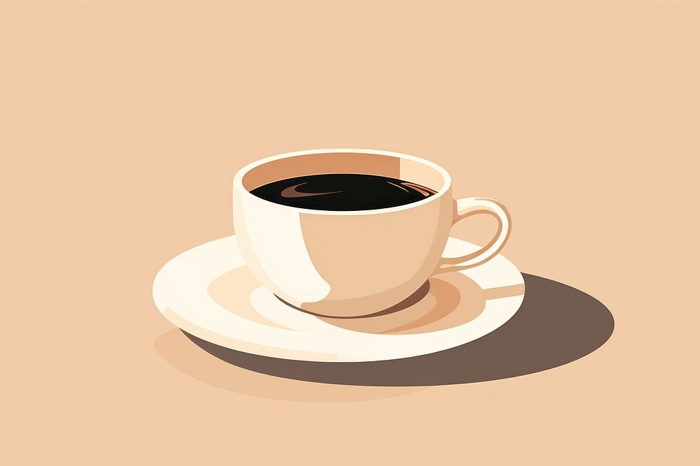 Coffee cup saucer drink. AI generated Image by rawpixel.