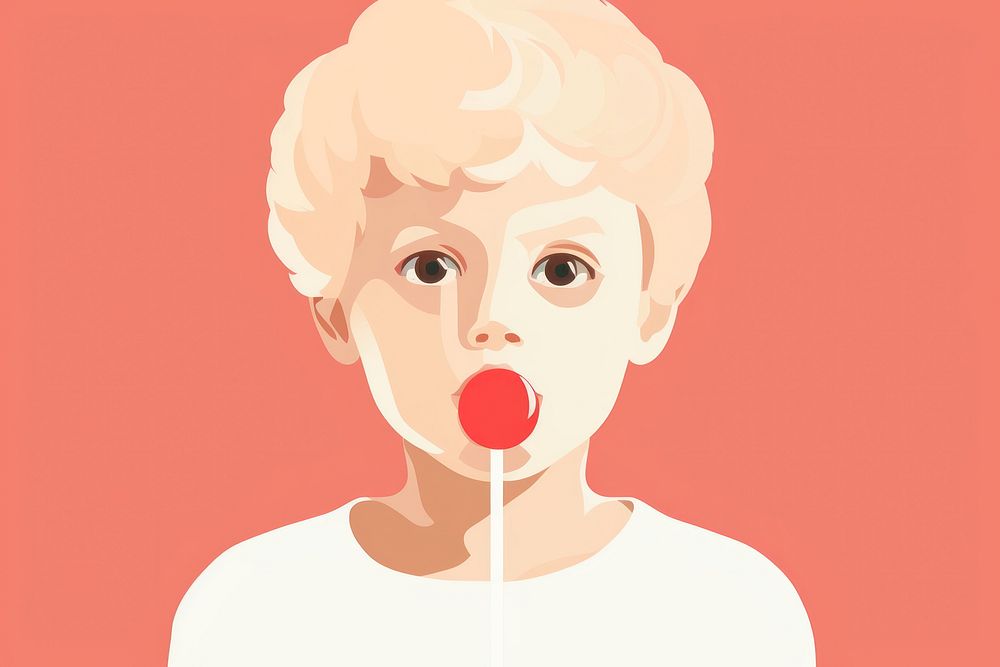 Portrait lollipop baby confectionery. AI generated Image by rawpixel.