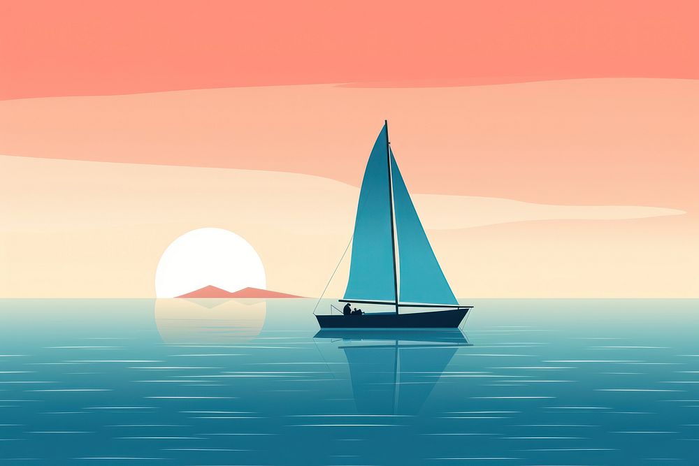 Sailboat watercraft outdoors vehicle. AI generated Image by rawpixel.