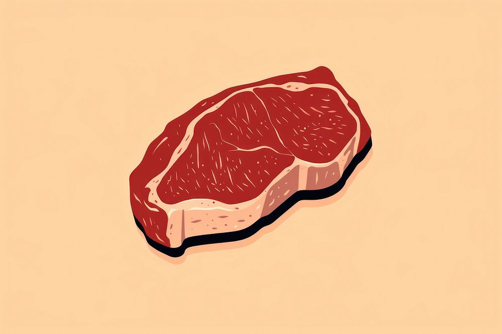 Steak meat beef food. AI generated Image by rawpixel.