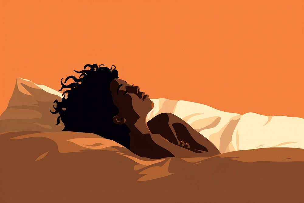 Bed silhouette relaxation sunlight. AI generated Image by rawpixel.
