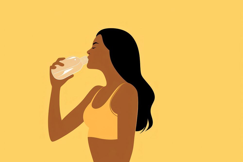 Drinking adult woman refreshment. AI generated Image by rawpixel.
