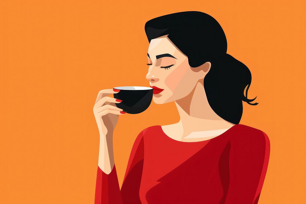 Drinking adult woman cup. AI generated Image by rawpixel.