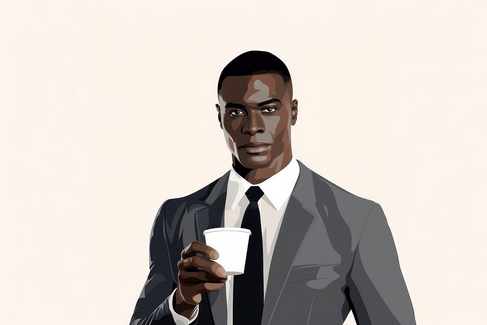 Portrait coffee cup adult. AI generated Image by rawpixel.