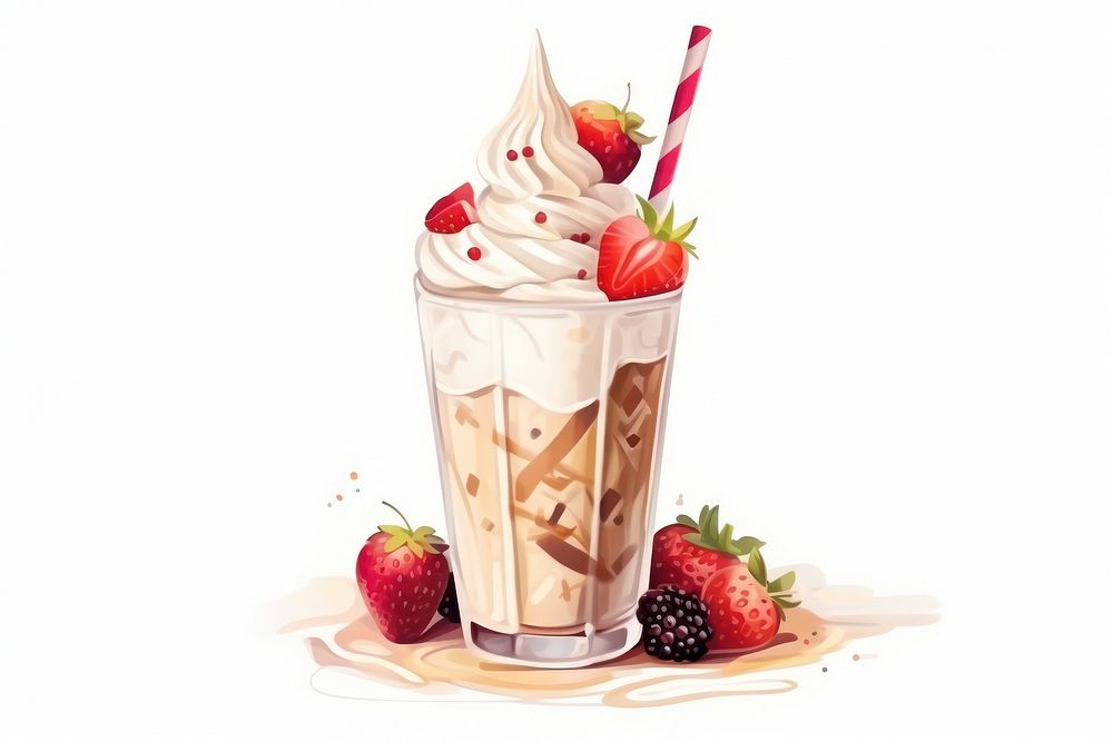 Dessert cream drink milk. AI generated Image by rawpixel.