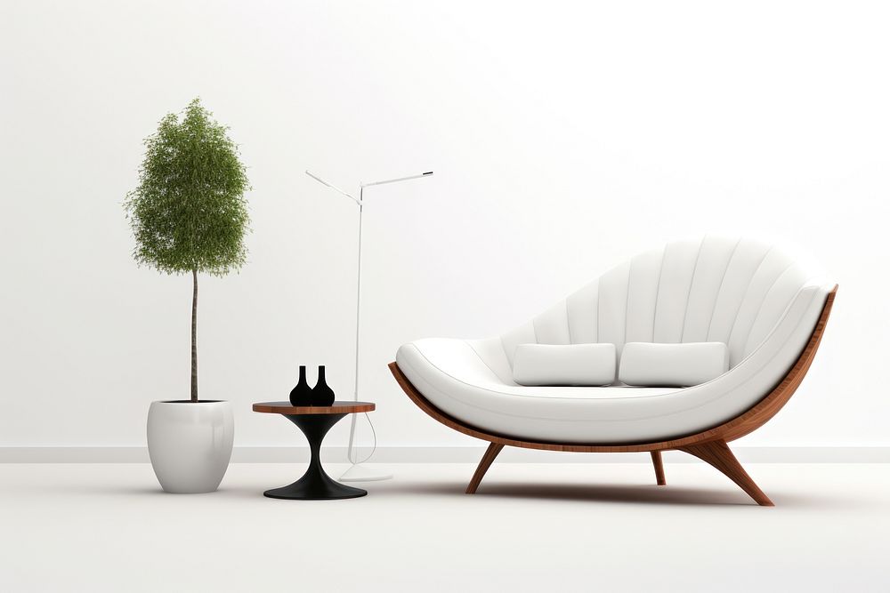 Furniture chair table plant. AI generated Image by rawpixel.