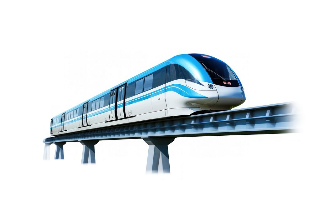 Train monorail vehicle railway. AI generated Image by rawpixel.