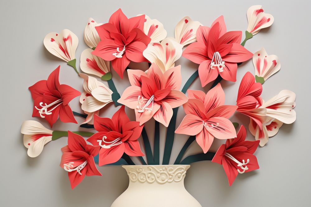 Amaryllis flower craft plant. AI generated Image by rawpixel.