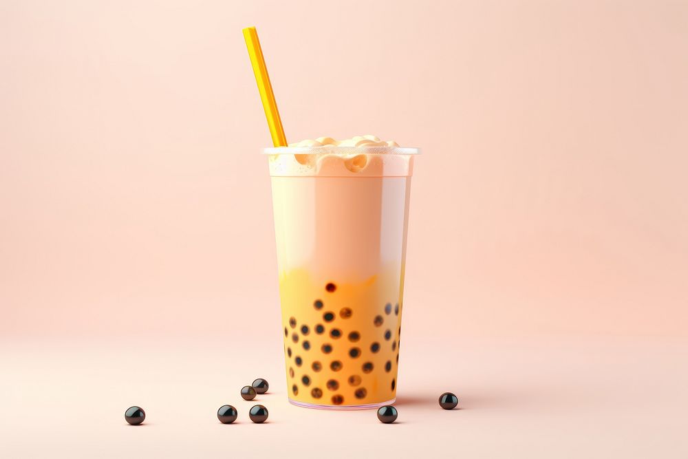 Drink refreshment disposable bubble tea. AI generated Image by rawpixel.