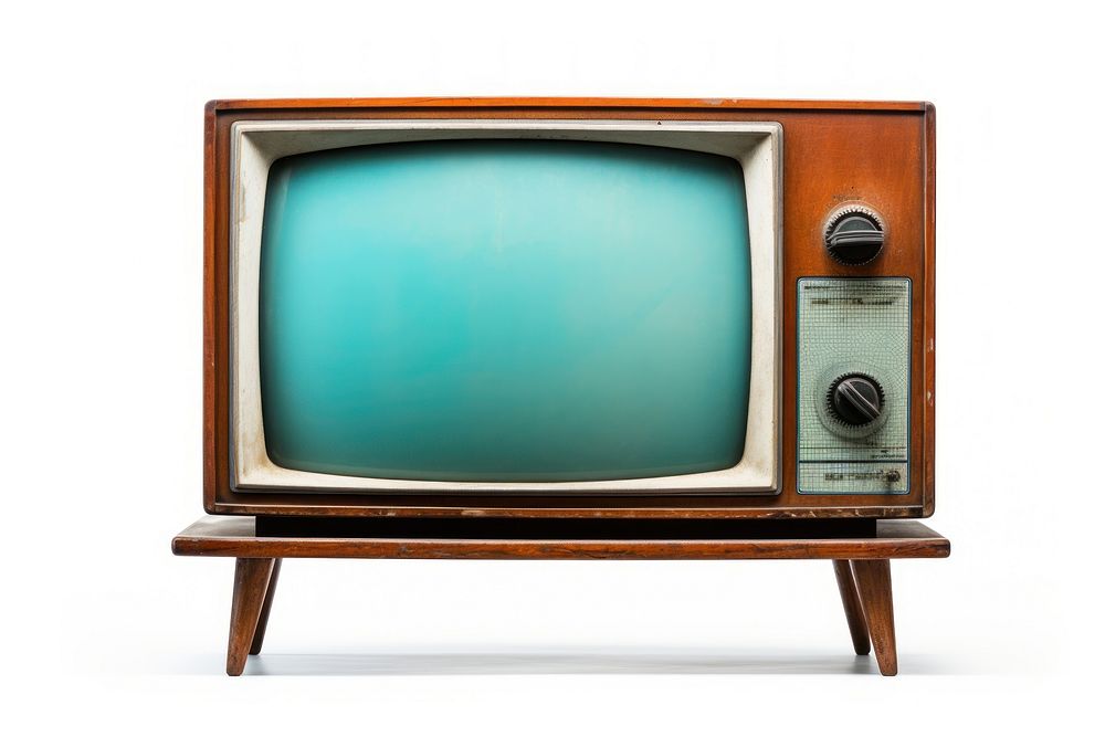 Television screen white background broadcasting. AI generated Image by rawpixel.