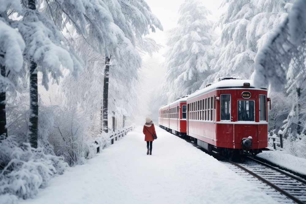 Outdoors vehicle railway walking. AI generated Image by rawpixel.