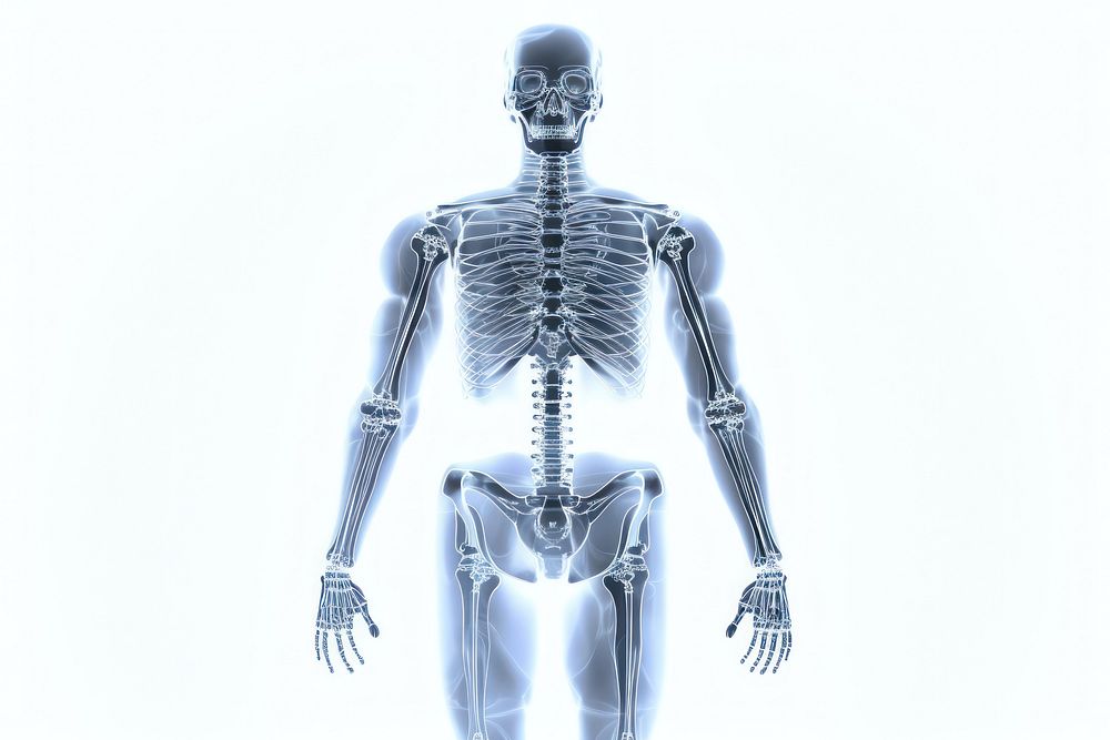 Xray human white background radiography. AI generated Image by rawpixel.
