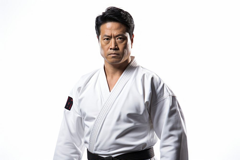 Karate sports adult man. 