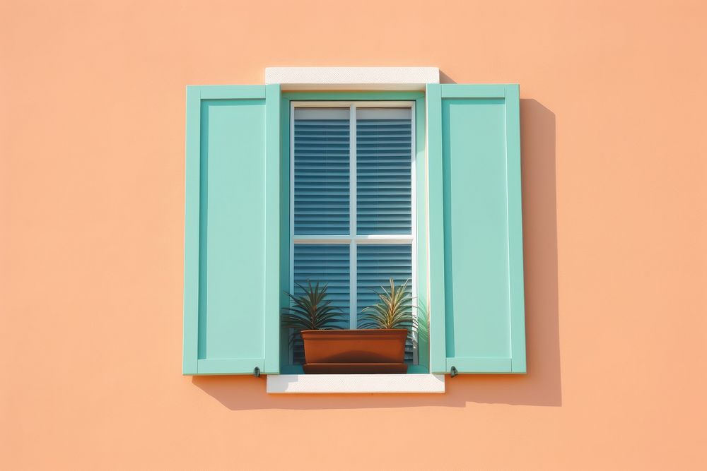 Window shutter plant architecture. AI generated Image by rawpixel.