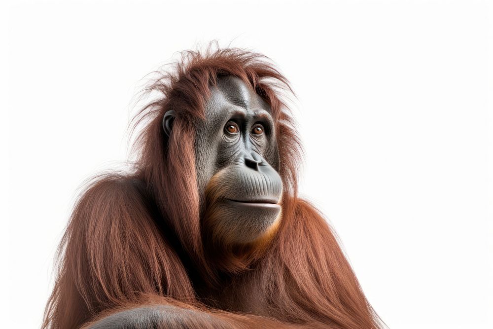 Orangutan wildlife mammal monkey. AI generated Image by rawpixel.