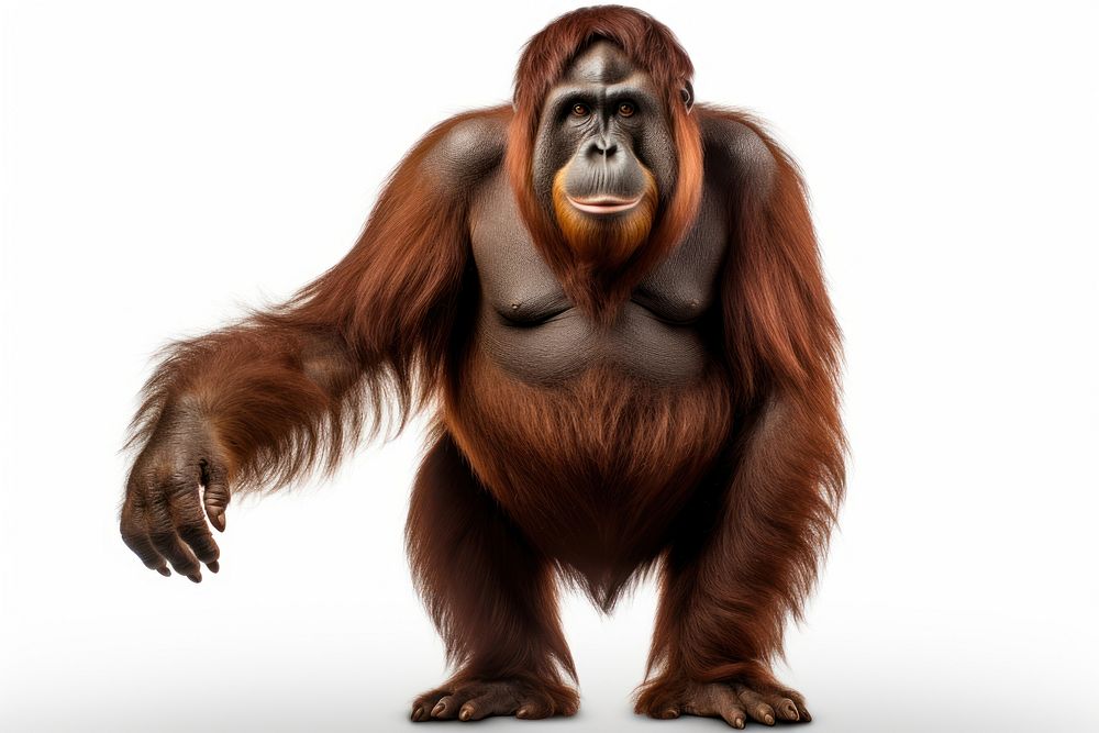 Orangutan wildlife mammal monkey. AI generated Image by rawpixel.